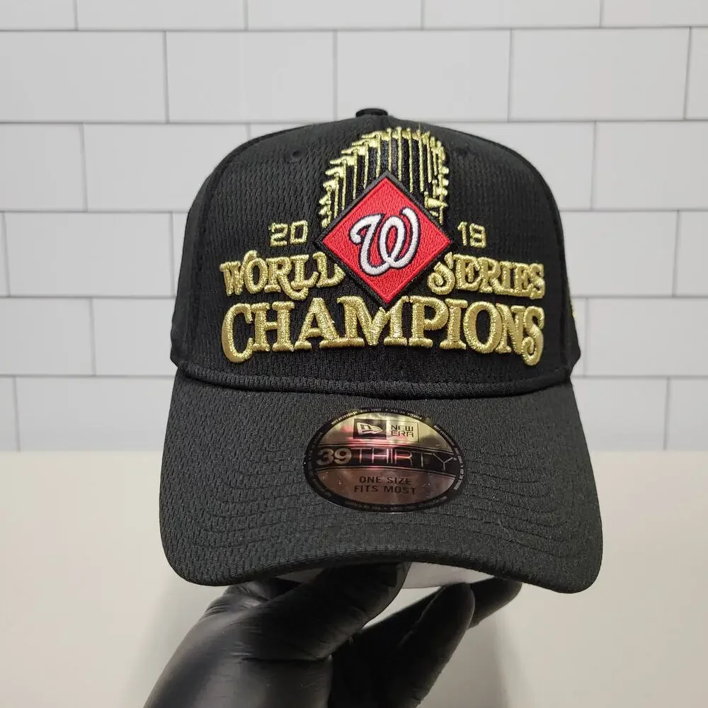 New Era 39THIRTY Washington Nationals 2019 World Series Champions Hat Black
